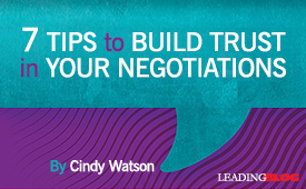 Build Trust in Your Negotiations