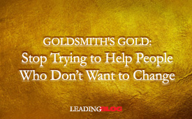 Goldsmith Stop Trying to Help People