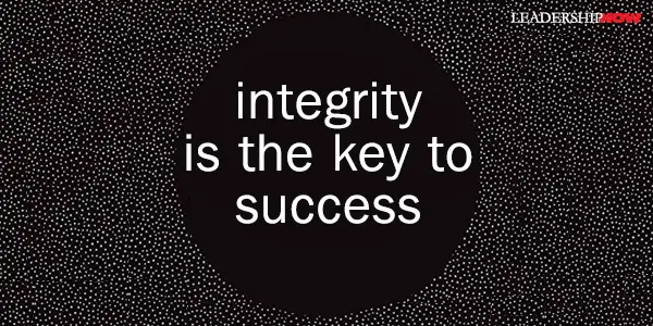 Integrity Key to Success