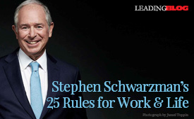 Stephen Schwarzmans 25 Rules