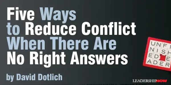 Five Ways to Reduce Conflict